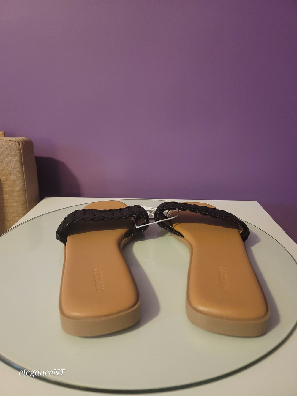 Old Navy Footbed Slide Sandals with Black Woven Strap Sz: 11 NWT - Picture 10 of 11